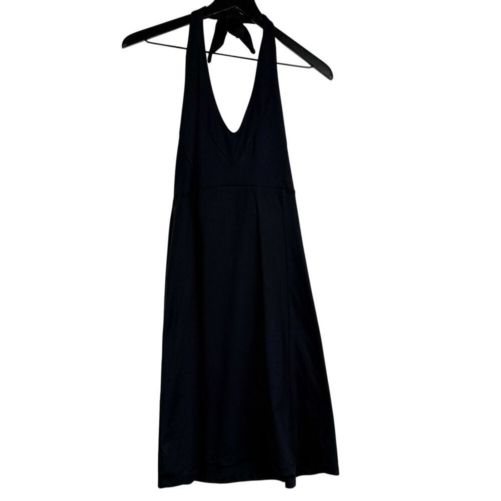 Patagonia Womens Halter Morning Glory Dress Knee Length Black A-Line - S